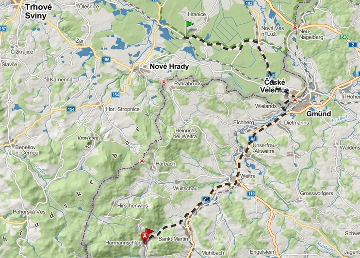 mapa Harmannschlag